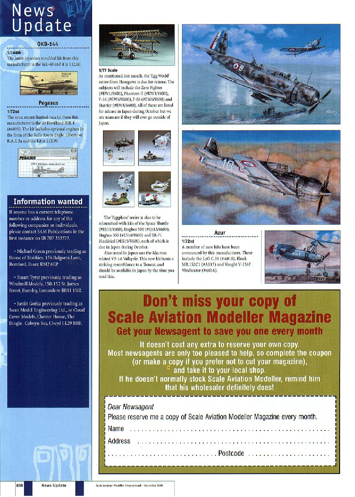 Scale Aviation Modeller International 2000-11